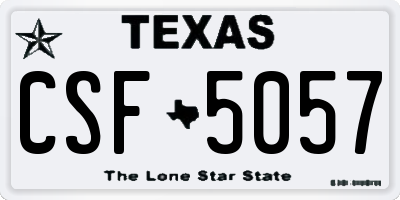 TX license plate CSF5057