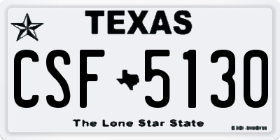 TX license plate CSF5130