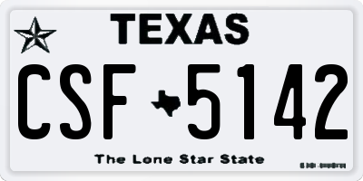 TX license plate CSF5142