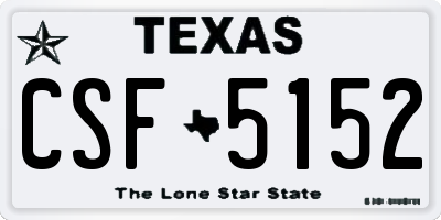 TX license plate CSF5152