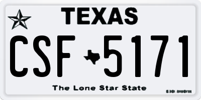 TX license plate CSF5171