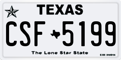 TX license plate CSF5199