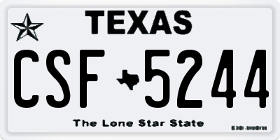 TX license plate CSF5244
