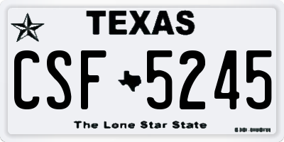 TX license plate CSF5245