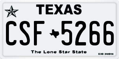 TX license plate CSF5266