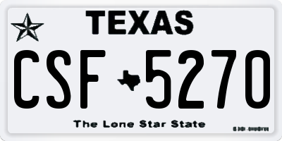 TX license plate CSF5270