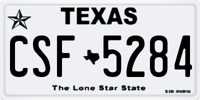 TX license plate CSF5284