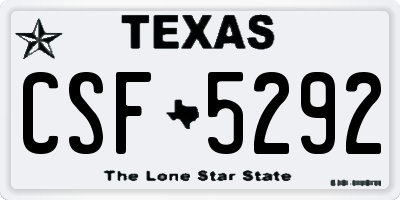 TX license plate CSF5292