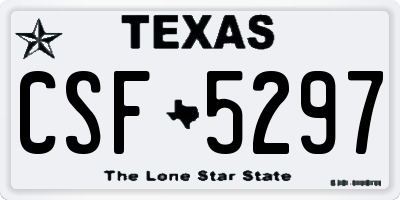 TX license plate CSF5297