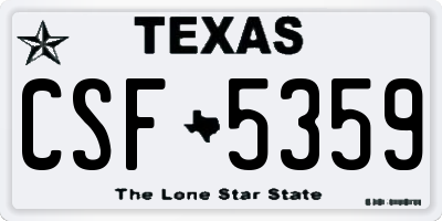TX license plate CSF5359