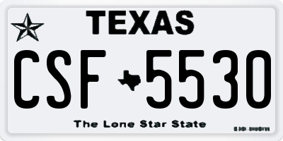 TX license plate CSF5530
