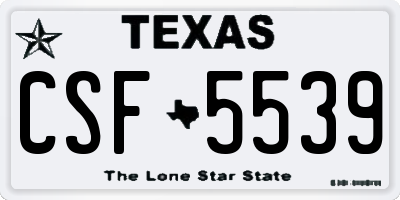 TX license plate CSF5539