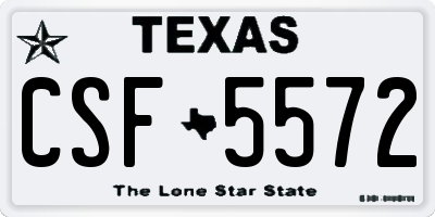 TX license plate CSF5572