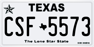 TX license plate CSF5573