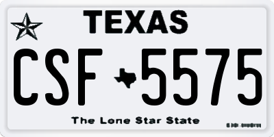 TX license plate CSF5575