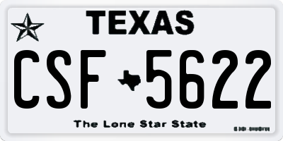 TX license plate CSF5622