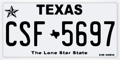 TX license plate CSF5697