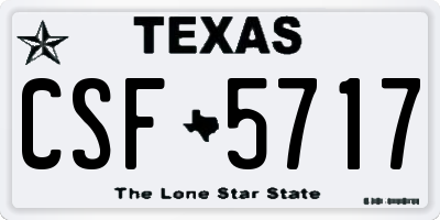 TX license plate CSF5717