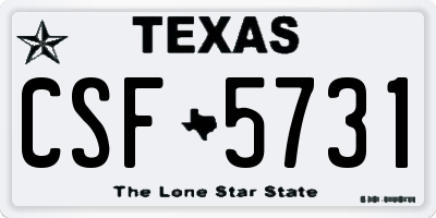 TX license plate CSF5731