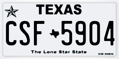 TX license plate CSF5904