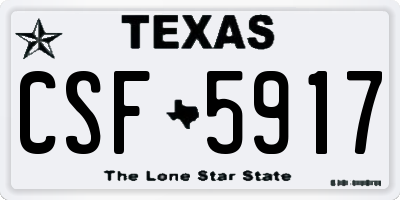 TX license plate CSF5917