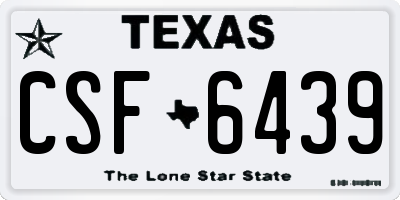 TX license plate CSF6439