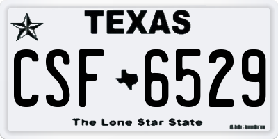 TX license plate CSF6529