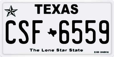 TX license plate CSF6559