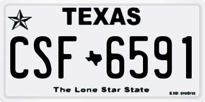 TX license plate CSF6591