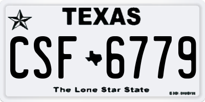 TX license plate CSF6779