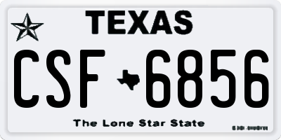 TX license plate CSF6856