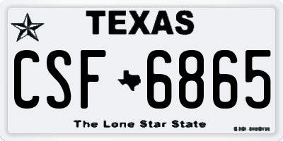 TX license plate CSF6865