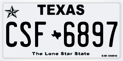 TX license plate CSF6897