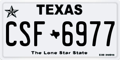 TX license plate CSF6977