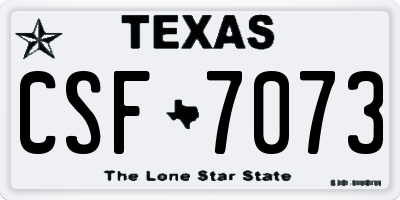 TX license plate CSF7073