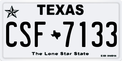 TX license plate CSF7133