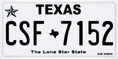 TX license plate CSF7152