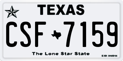 TX license plate CSF7159