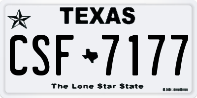 TX license plate CSF7177