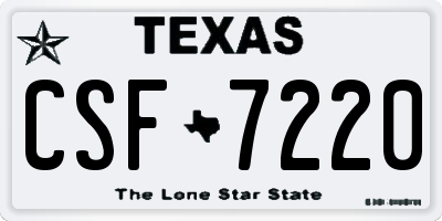 TX license plate CSF7220
