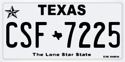 TX license plate CSF7225