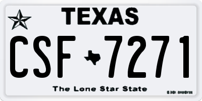 TX license plate CSF7271