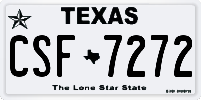 TX license plate CSF7272