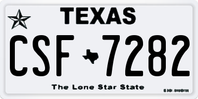 TX license plate CSF7282