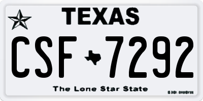 TX license plate CSF7292