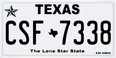 TX license plate CSF7338