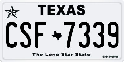 TX license plate CSF7339