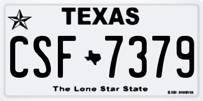 TX license plate CSF7379