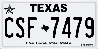 TX license plate CSF7479