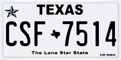 TX license plate CSF7514